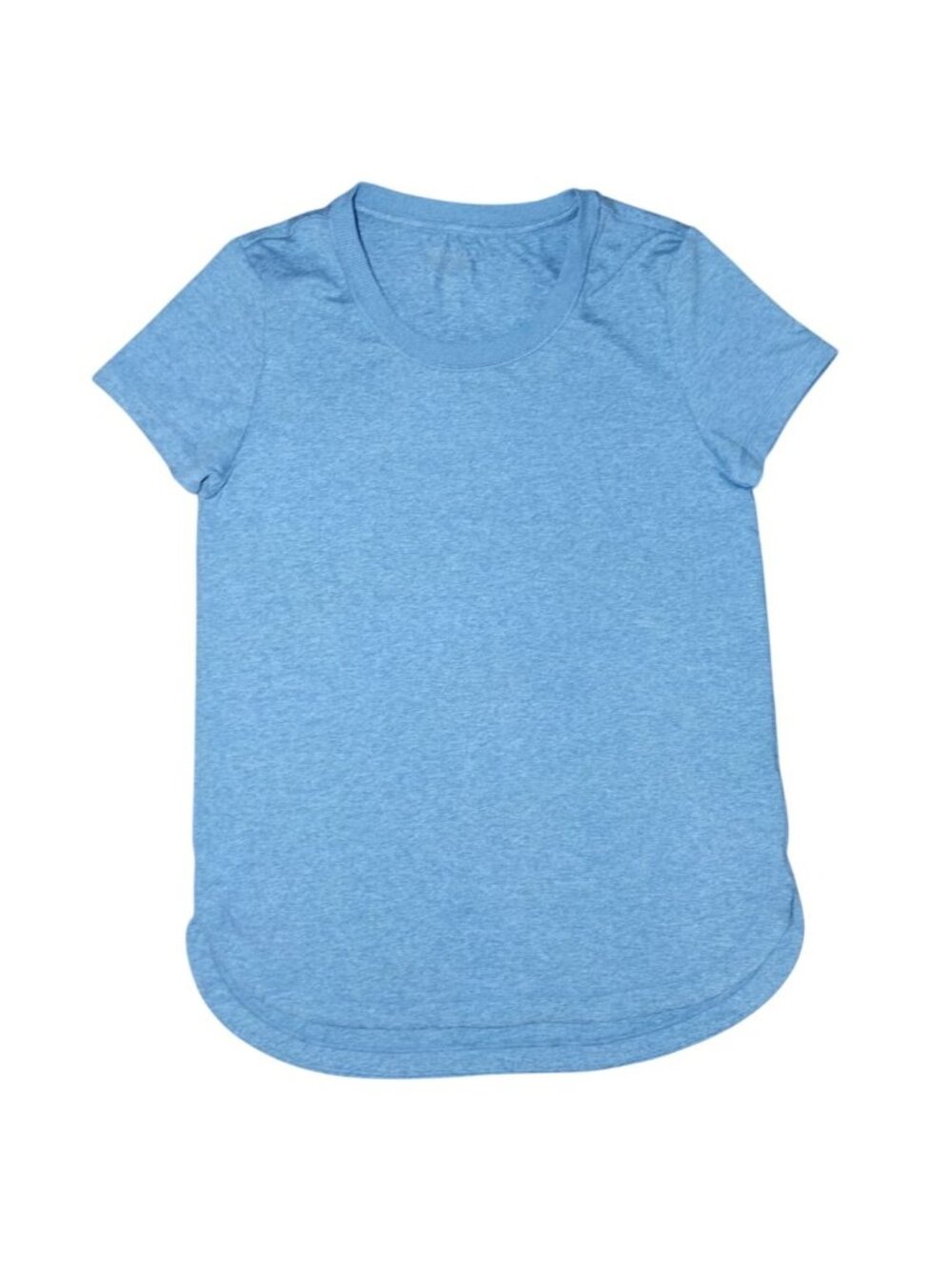 Athleta Womens Heathered Blue Short Sleeve Tee Shirt XS Soft Lightweight Top.